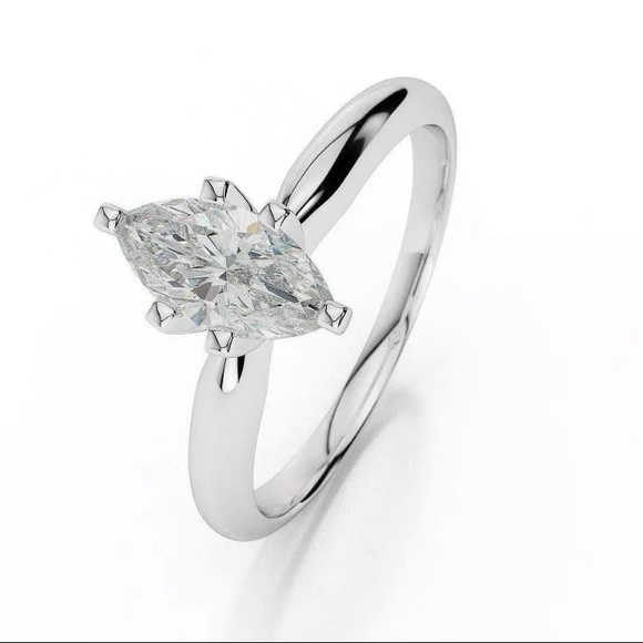 1ctw Diamond Marquise genuine diamond set in 14 k - Picture 3 of 5